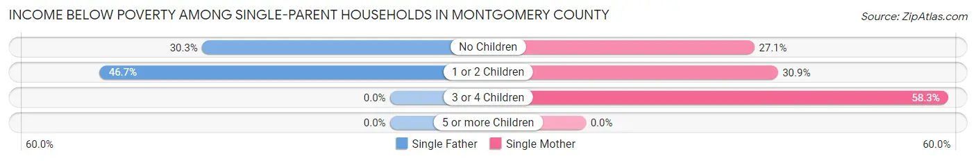 Income Below Poverty Among Single-Parent Households in Montgomery County