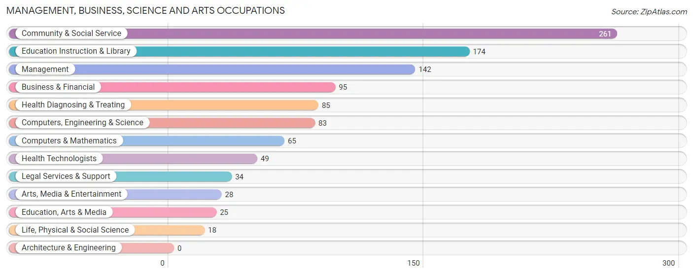 Management, Business, Science and Arts Occupations in Newton County
