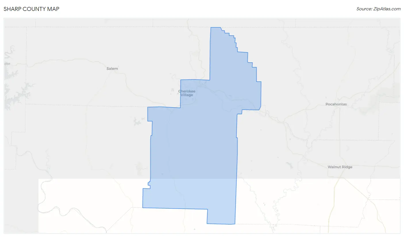 Sharp County Map