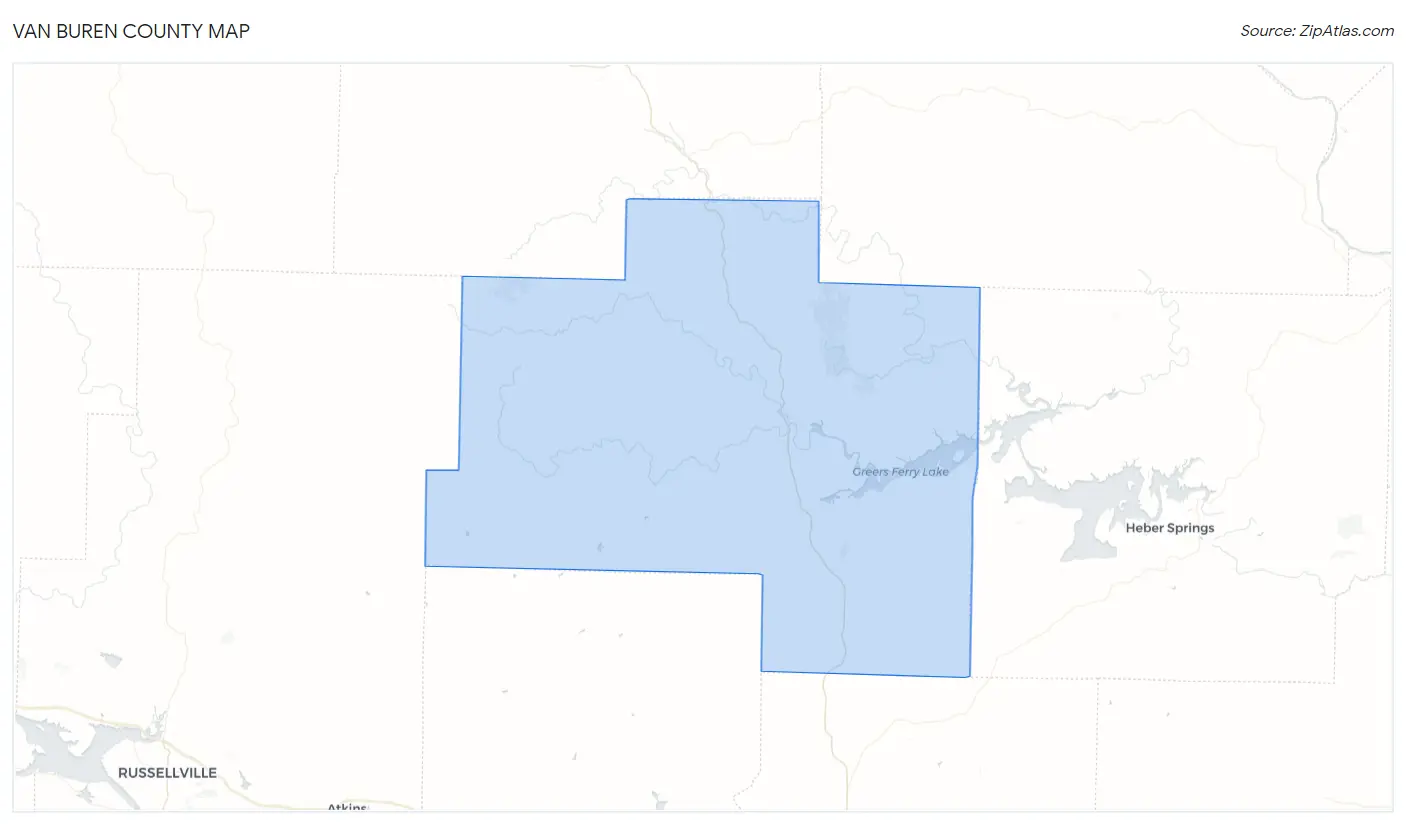 Van Buren County Map