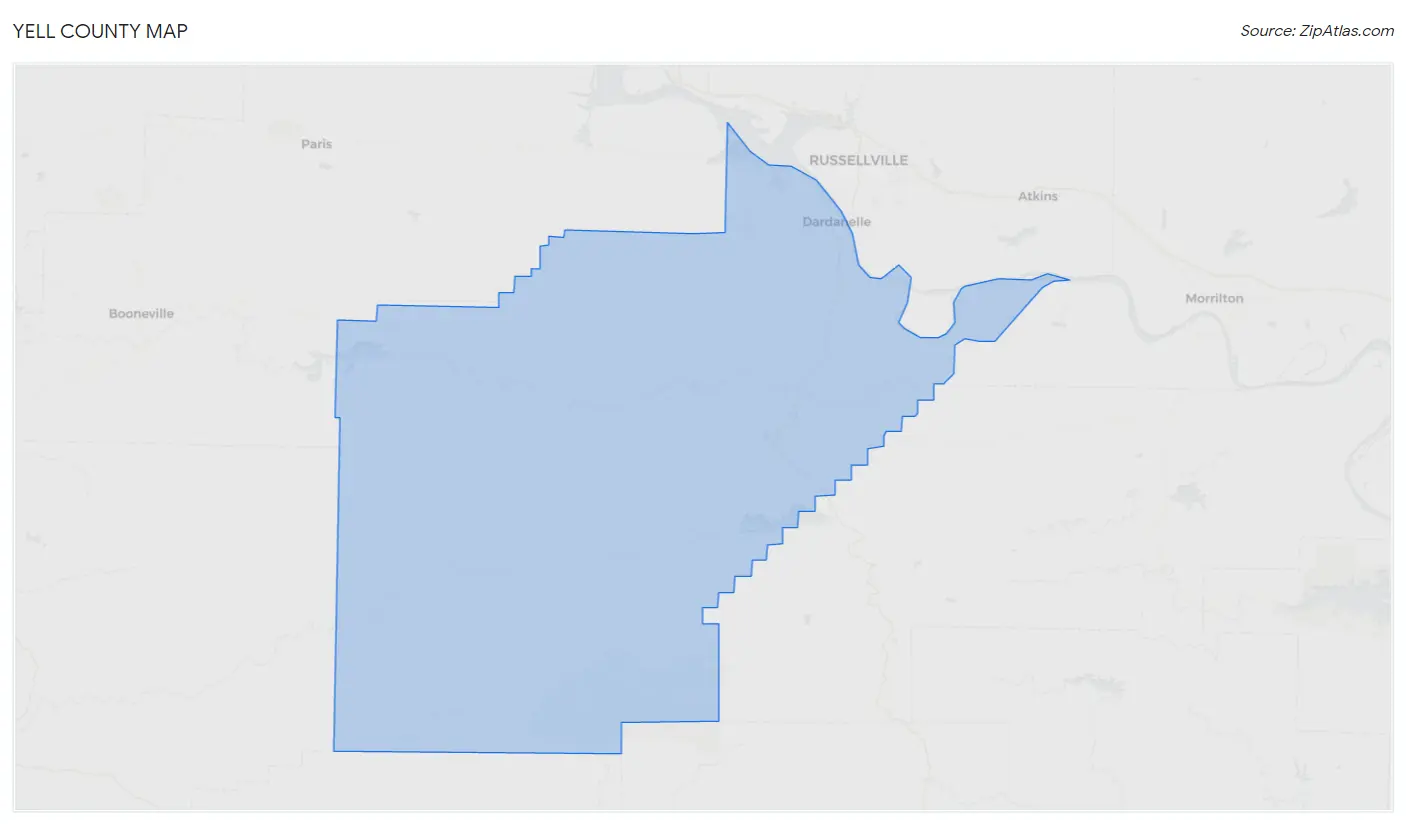 Yell County Map