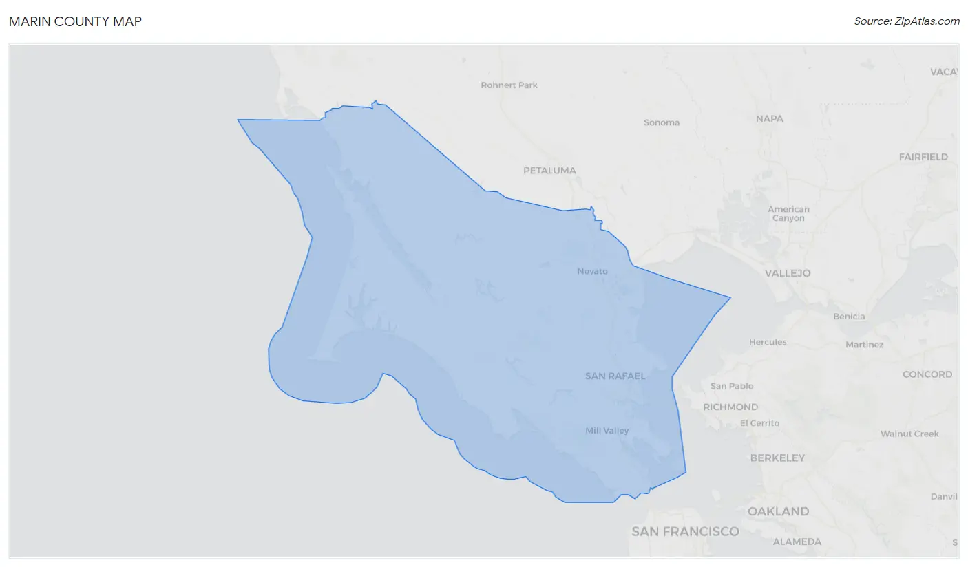 Marin County Map