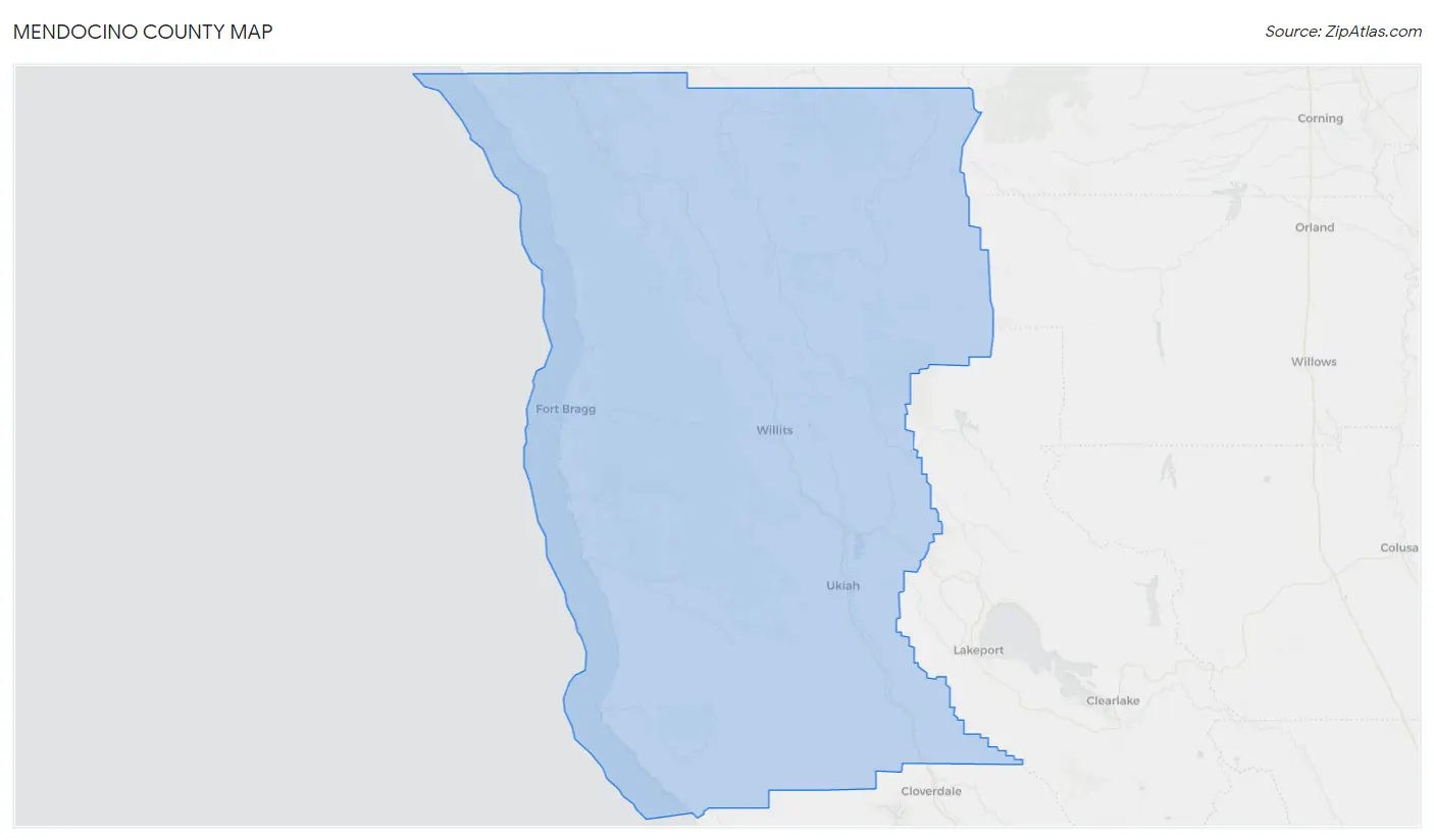 Mendocino County Map