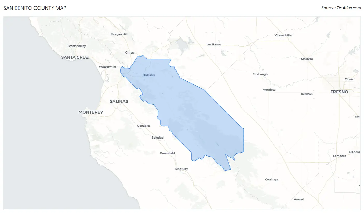 San Benito County Map