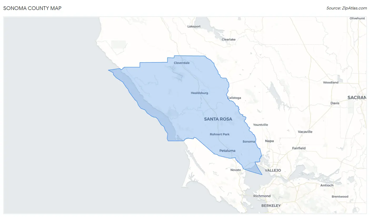 Sonoma County Map