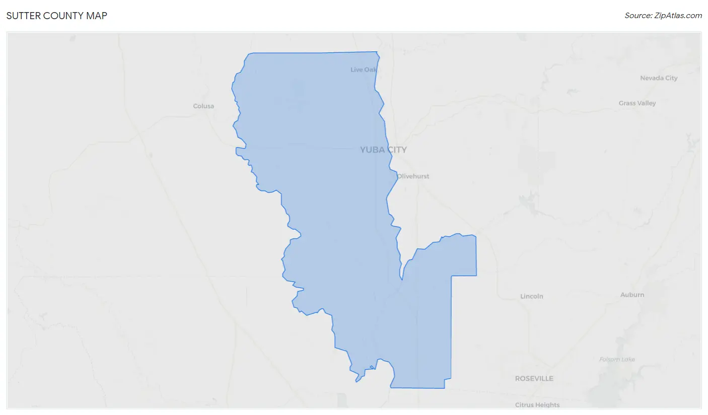 Sutter County Map