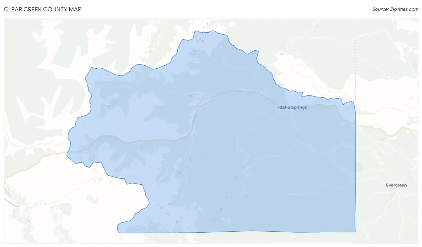 Clear Creek County Map