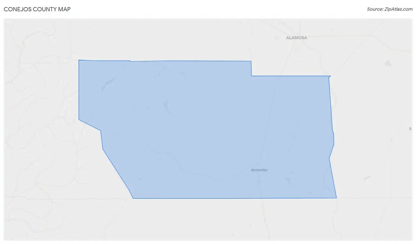 Conejos County Map
