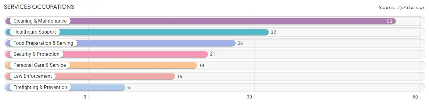 Services Occupations in Dolores County
