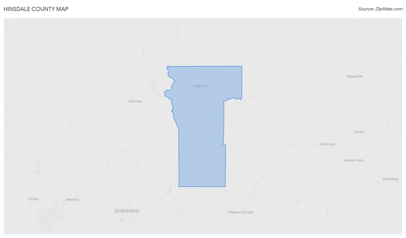 Hinsdale County Map