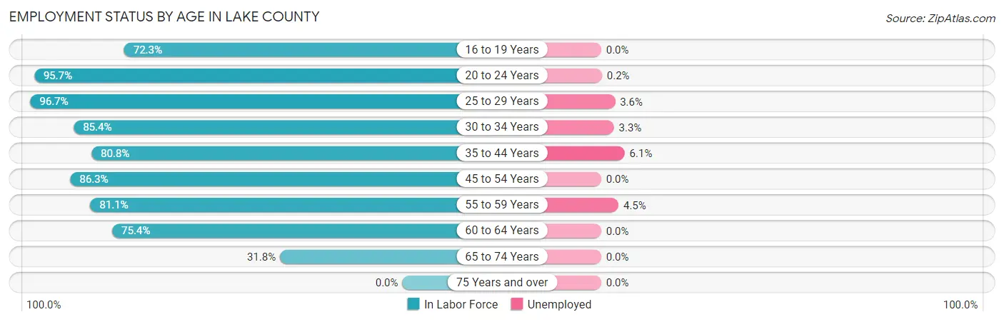 Employment Status by Age in Lake County