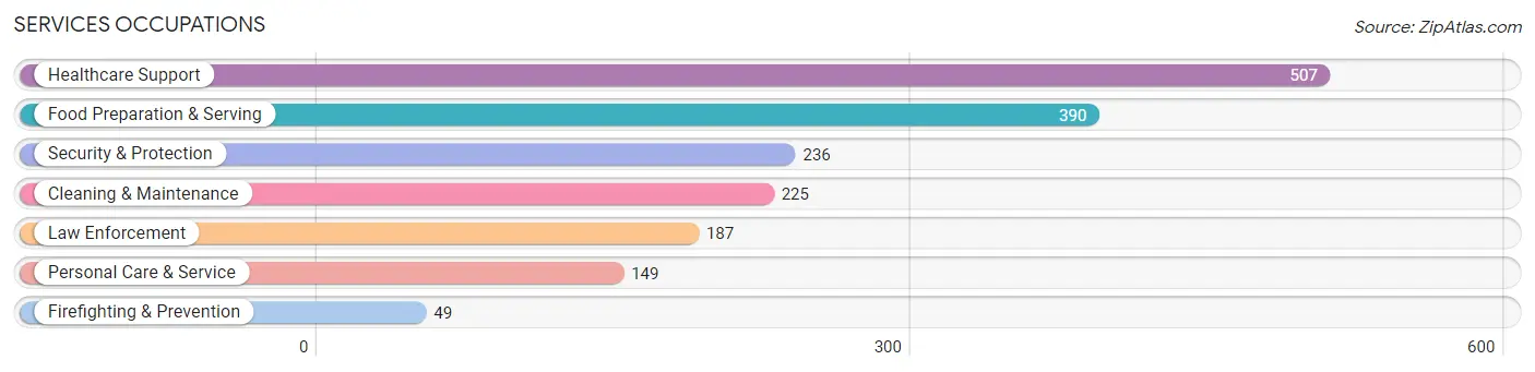 Services Occupations in Las Animas County