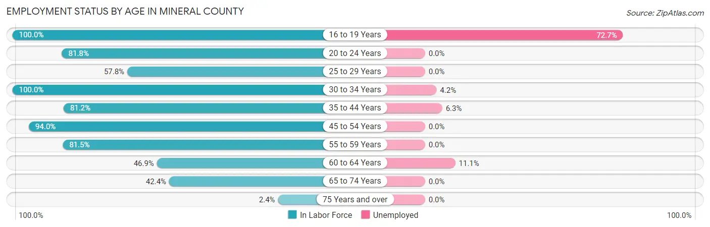 Employment Status by Age in Mineral County