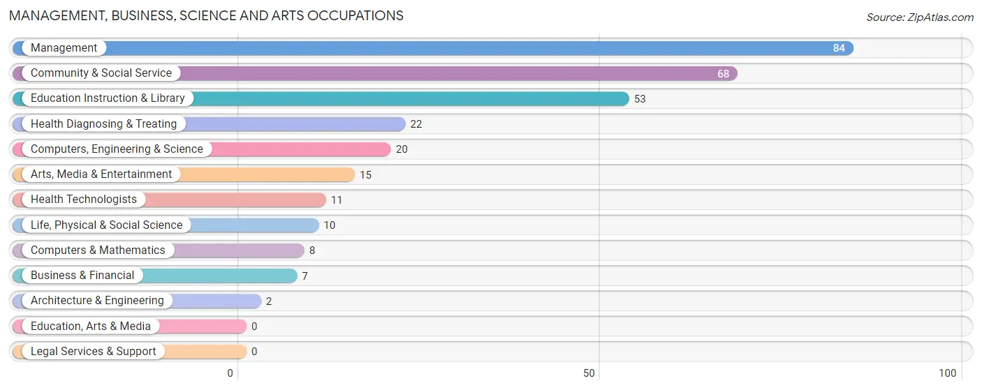 Management, Business, Science and Arts Occupations in Mineral County