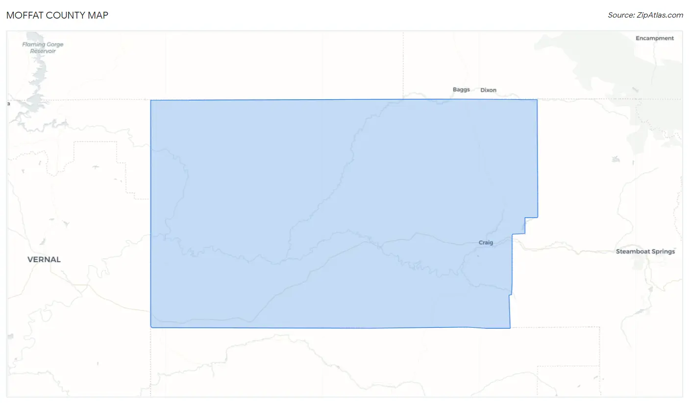 Moffat County Map