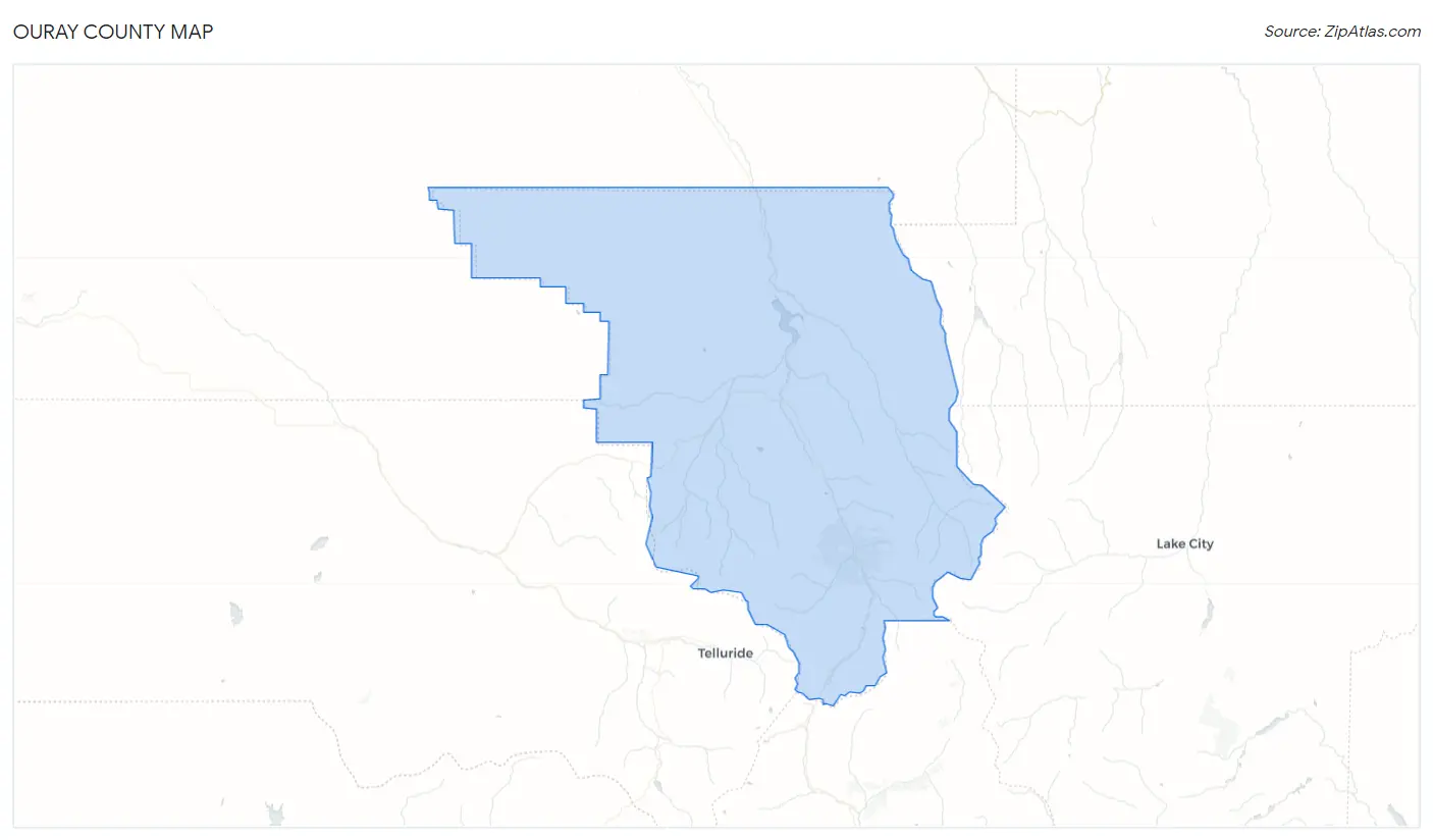 Ouray County Map