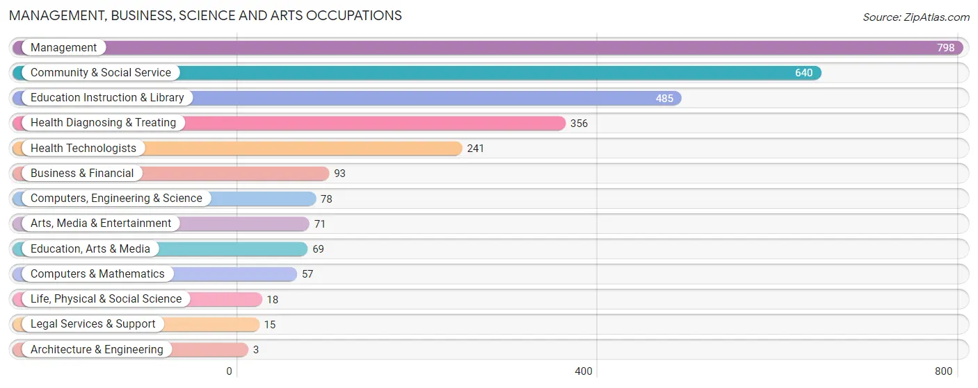 Management, Business, Science and Arts Occupations in Rio Grande County