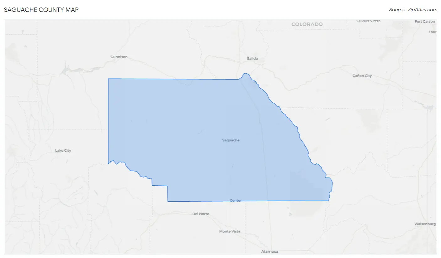 Saguache County Map