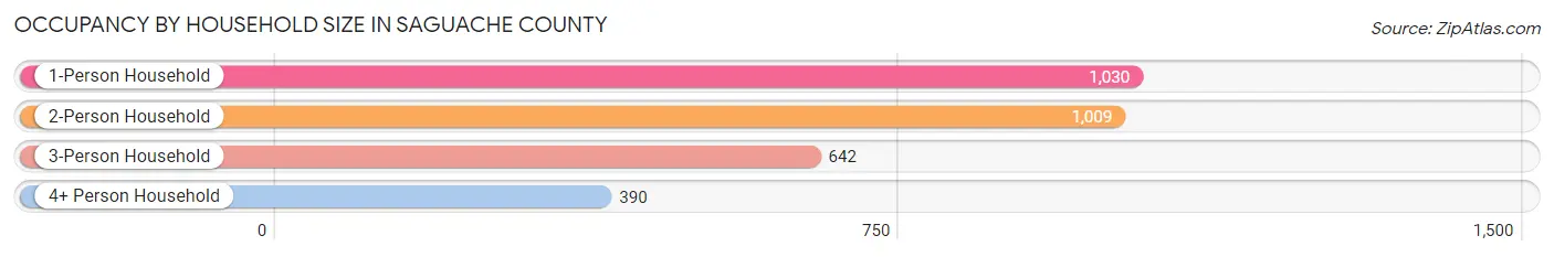 Occupancy by Household Size in Saguache County