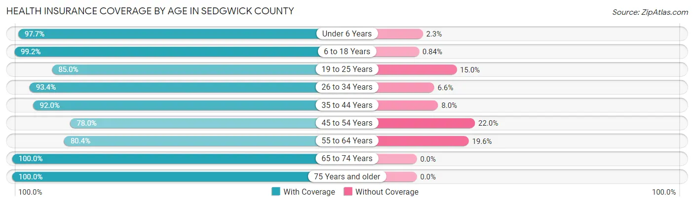 Health Insurance Coverage by Age in Sedgwick County