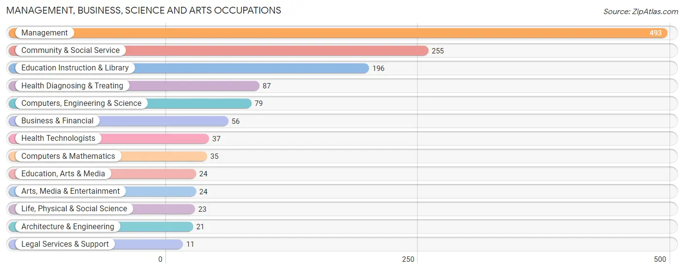 Management, Business, Science and Arts Occupations in Washington County