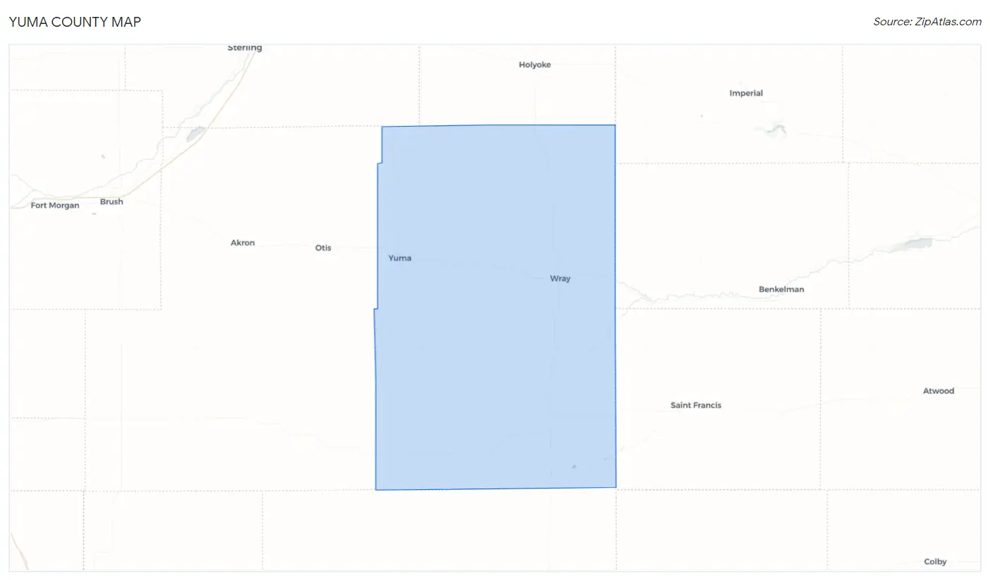 Yuma County Map