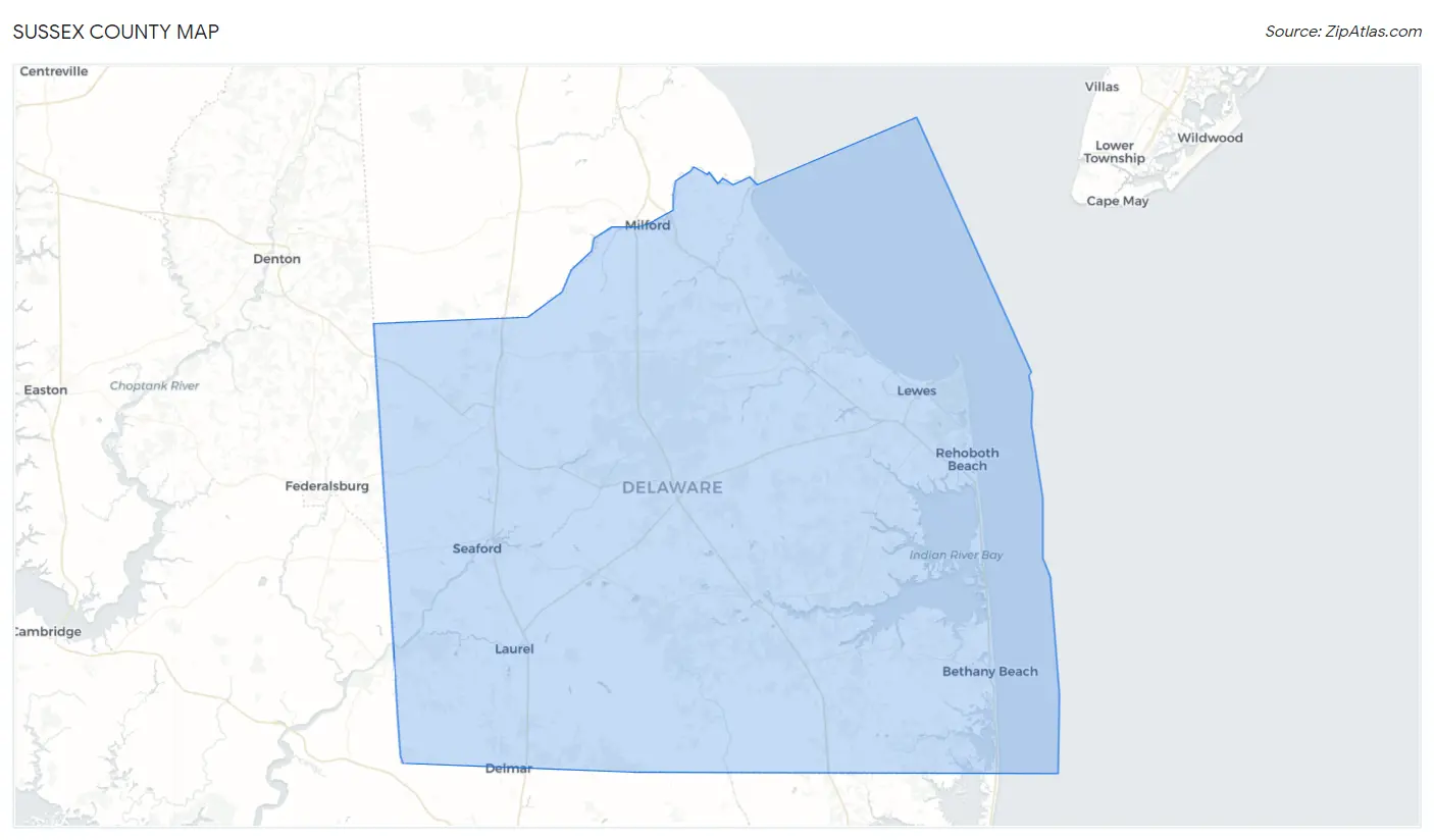 Sussex County Map