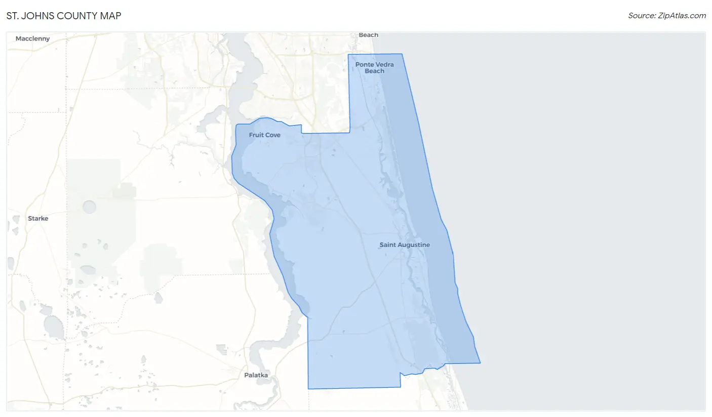 St. Johns County Map