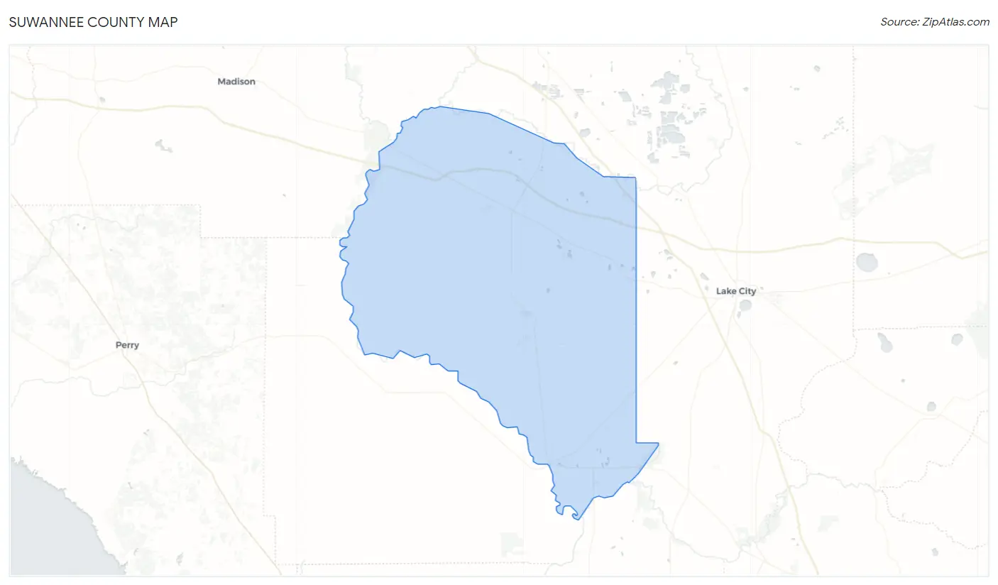 Suwannee County Map