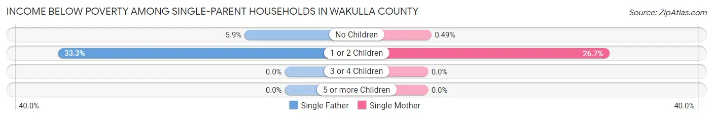 Income Below Poverty Among Single-Parent Households in Wakulla County