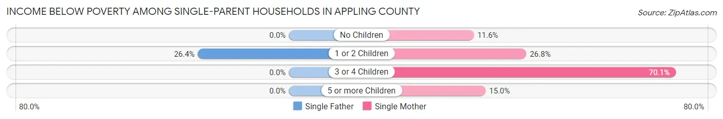 Income Below Poverty Among Single-Parent Households in Appling County