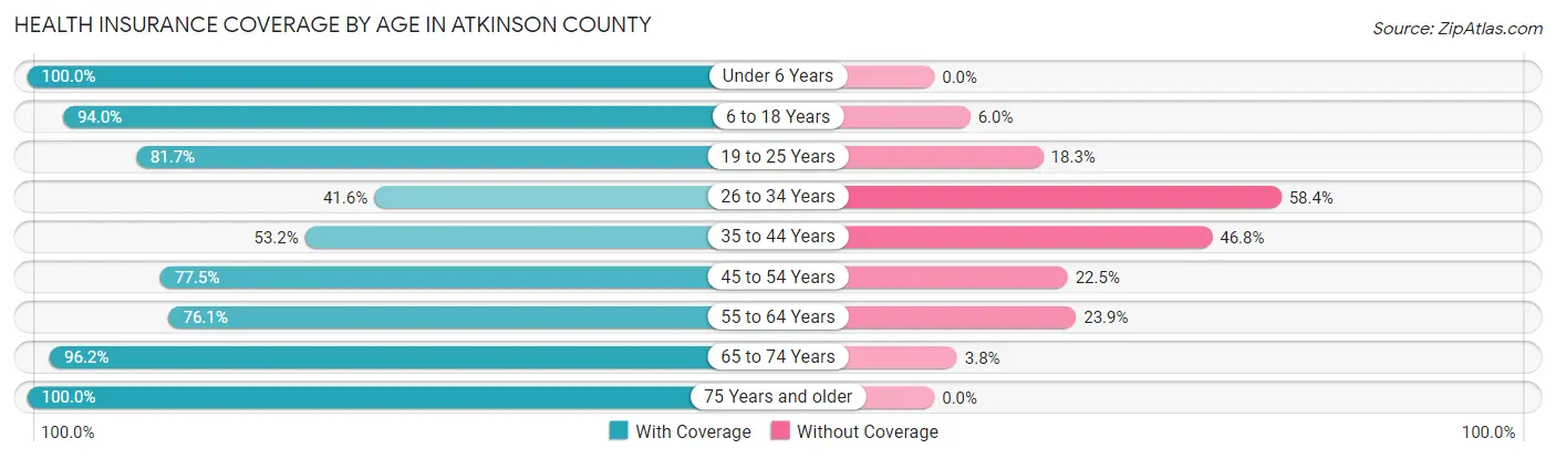 Health Insurance Coverage by Age in Atkinson County