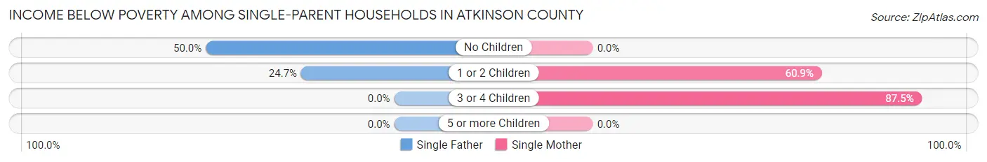 Income Below Poverty Among Single-Parent Households in Atkinson County