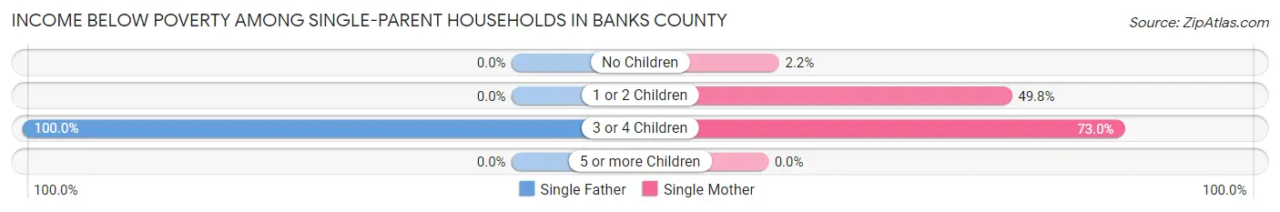 Income Below Poverty Among Single-Parent Households in Banks County