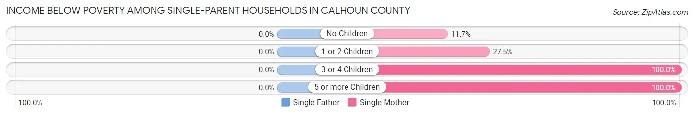 Income Below Poverty Among Single-Parent Households in Calhoun County