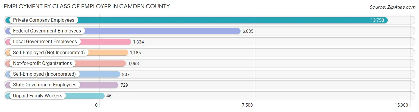 Employment by Class of Employer in Camden County