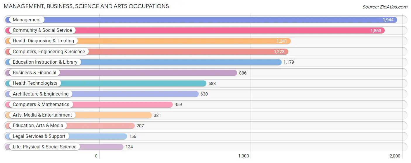Management, Business, Science and Arts Occupations in Camden County