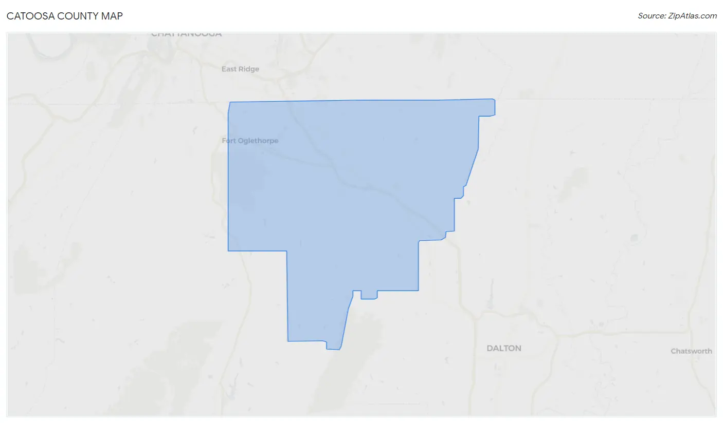 Catoosa County Map