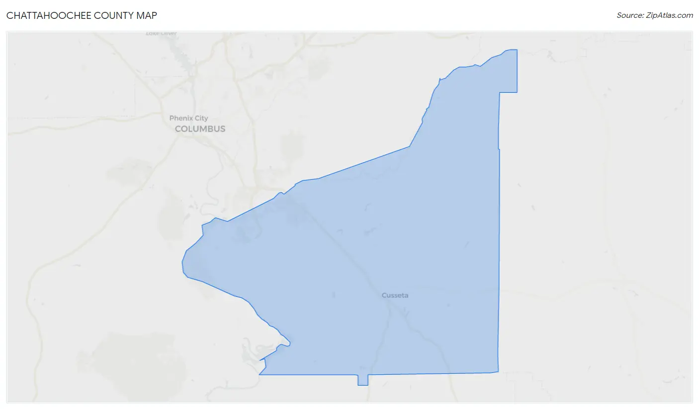 Chattahoochee County Map