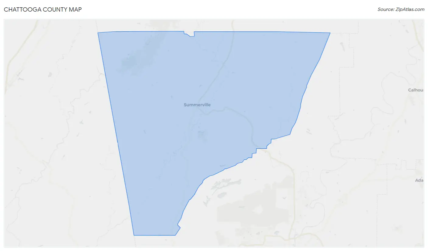 Chattooga County Map