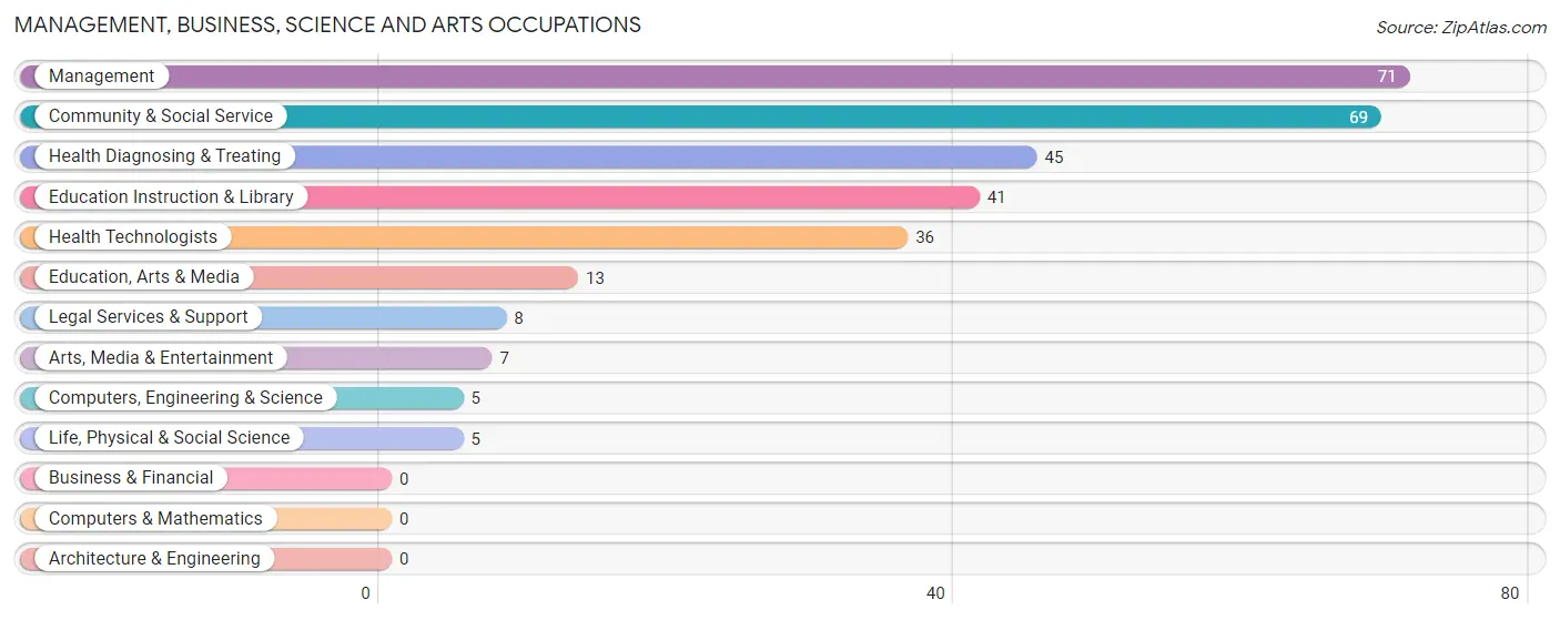 Management, Business, Science and Arts Occupations in Clay County