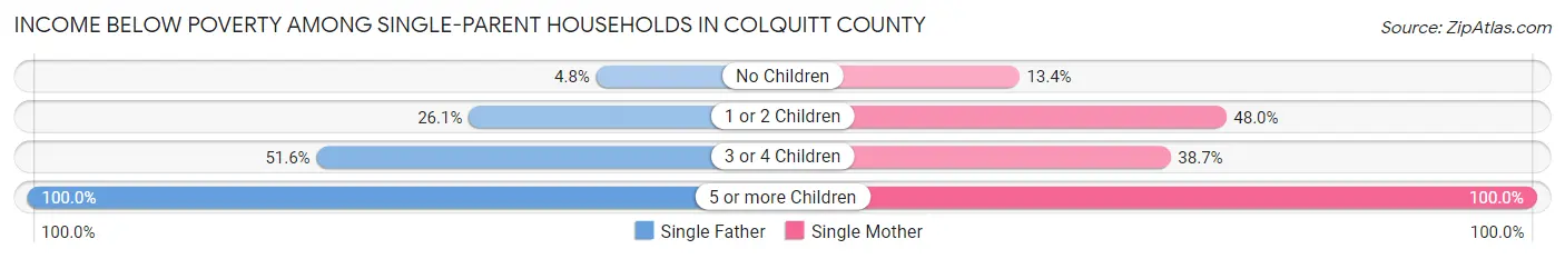 Income Below Poverty Among Single-Parent Households in Colquitt County