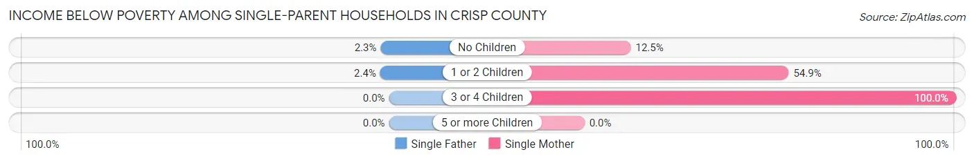 Income Below Poverty Among Single-Parent Households in Crisp County