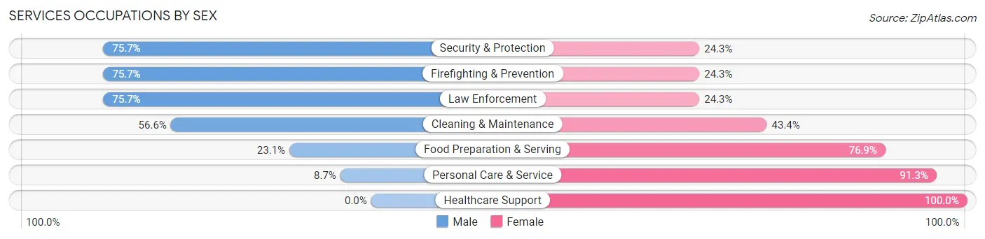 Services Occupations by Sex in Early County
