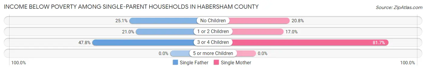 Income Below Poverty Among Single-Parent Households in Habersham County