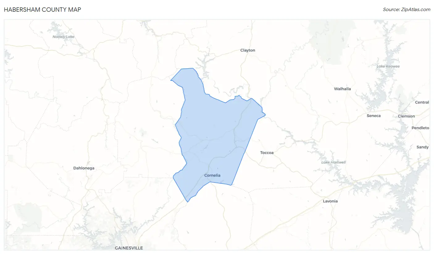 Habersham County Map