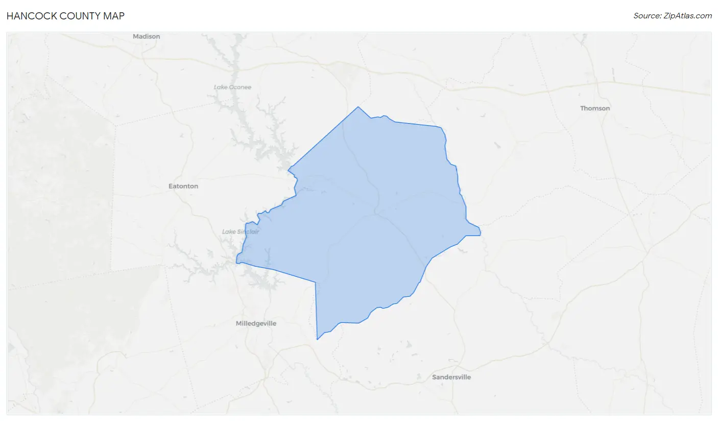 Hancock County Map