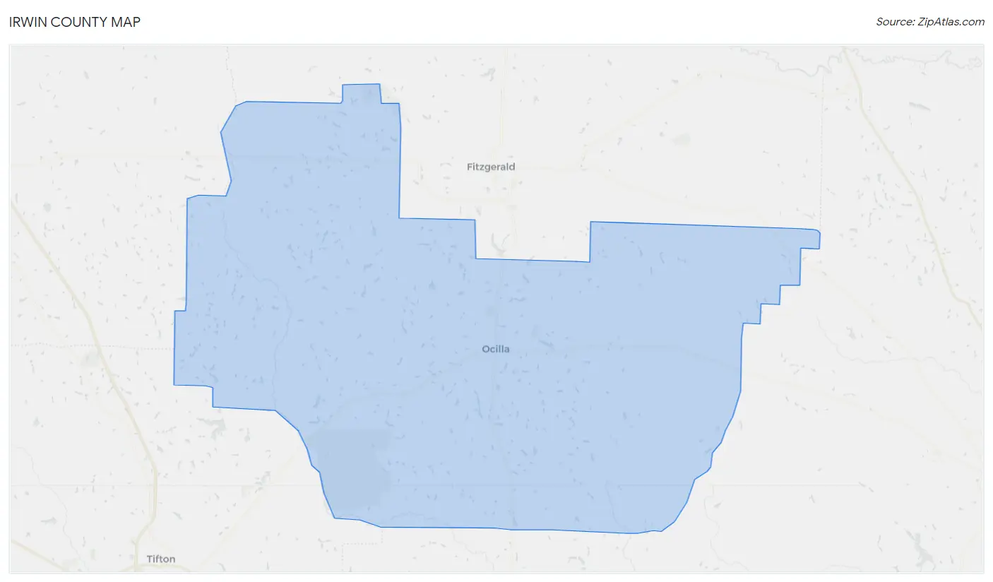 Irwin County Map