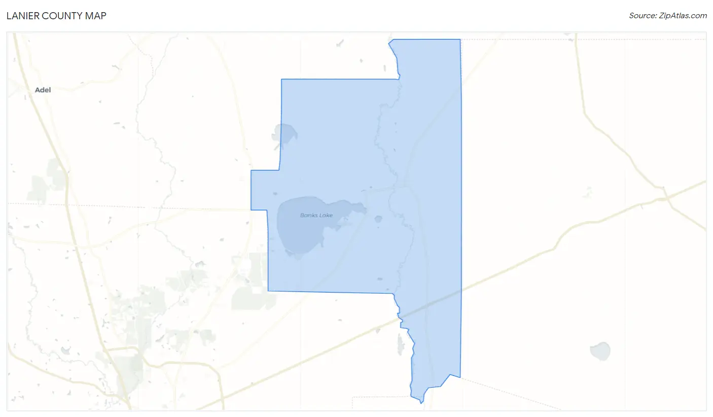 Lanier County Map
