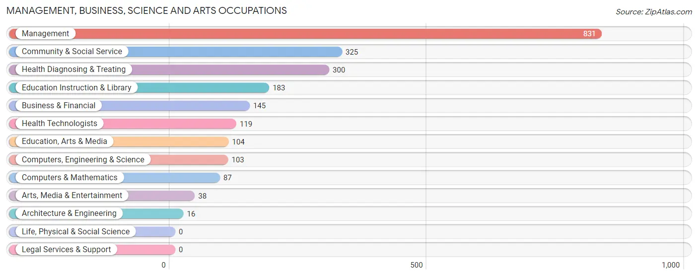 Management, Business, Science and Arts Occupations in Long County